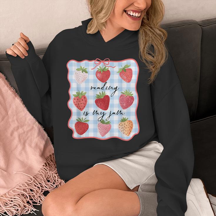Reading Is My Jam Preppy Stawberry Bookworm Book Lover Nerd Unisex Hoodie Reading Is My Jam Preppy Stawberry Bookworm Book Lover Nerd Unisex Hoodie