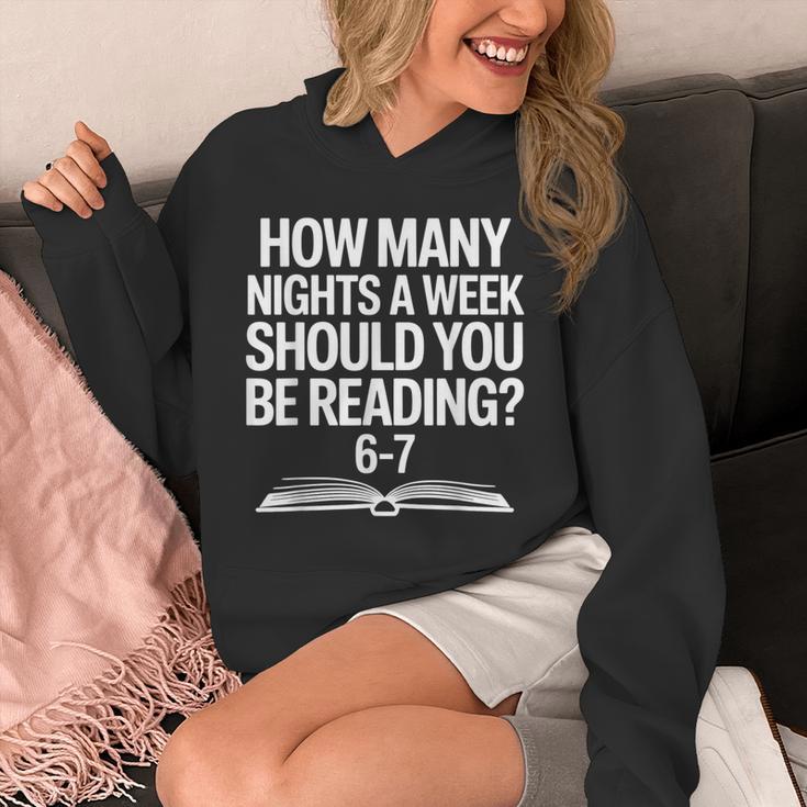 Reading Meme 6 To 7 Nights a Week Book Appreciation Unisex Hoodie