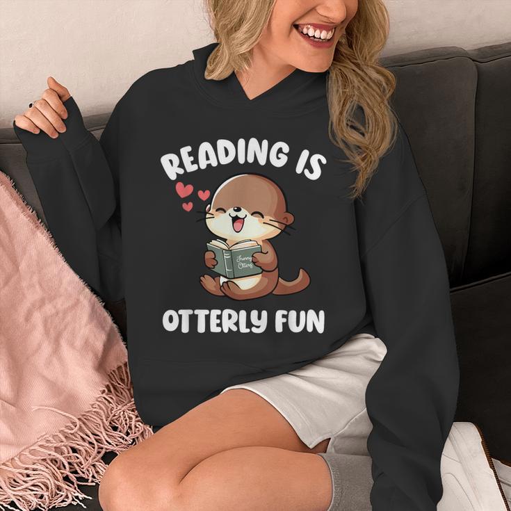 Reading Is Otterly Fun Otter Bookworm Book Lover Librarian Unisex Hoodie