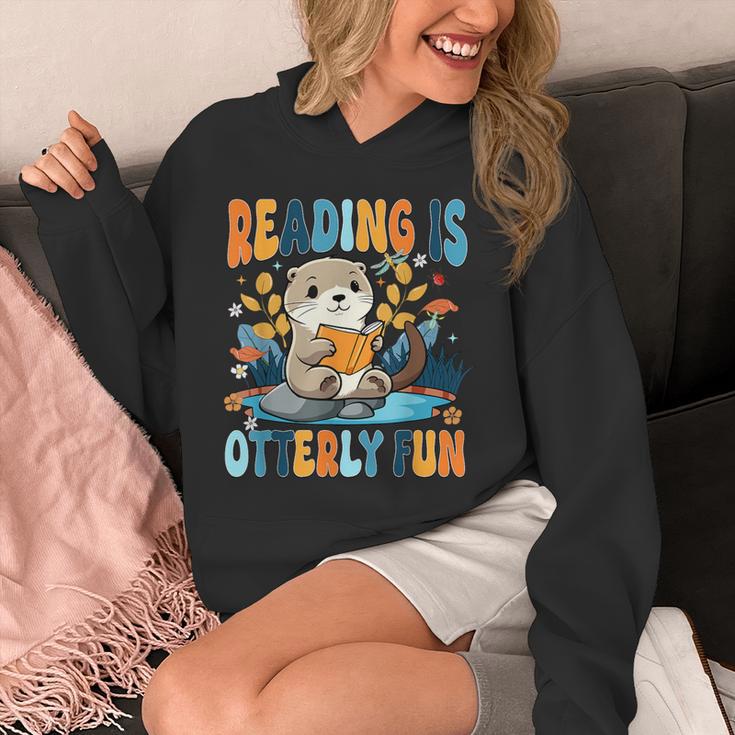 Reading Is Otterly Fun Sea Otter Book Lover Bookworm Unisex Hoodie Reading Is Otterly Fun Sea Otter Book Lover Bookworm Unisex Hoodie