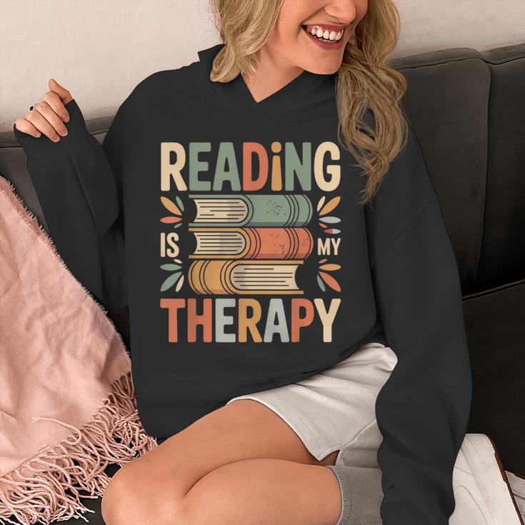 Reading Is My Therapy Book Lover Unisex Hoodie