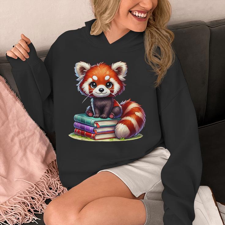 Red Panda Books Lover Reading Bookworm Unisex Hoodie
