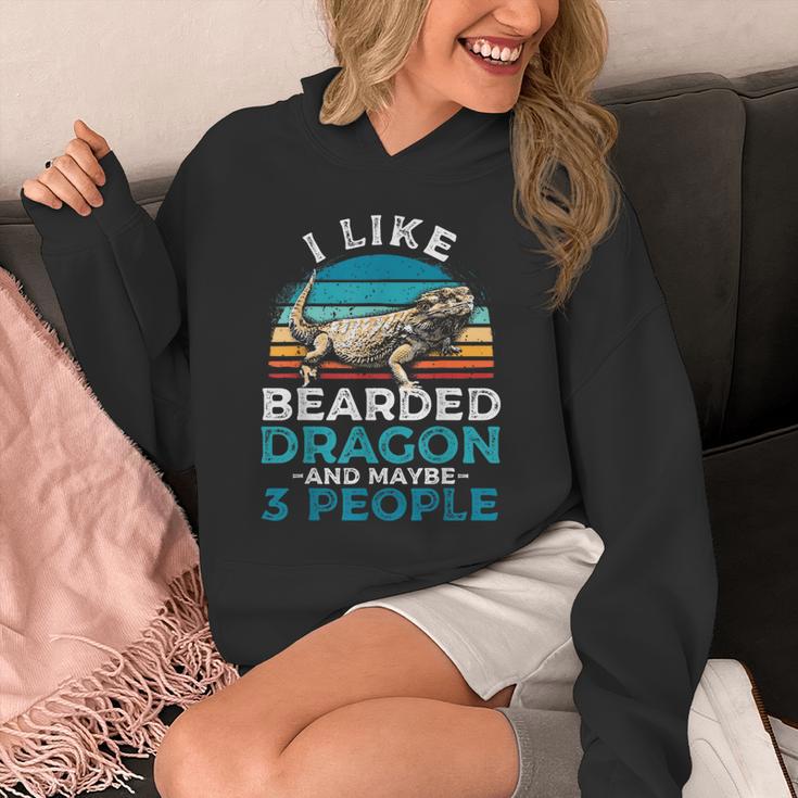Retro Bearded Dragon Introvert For Lizard Lovers Unisex Hoodie