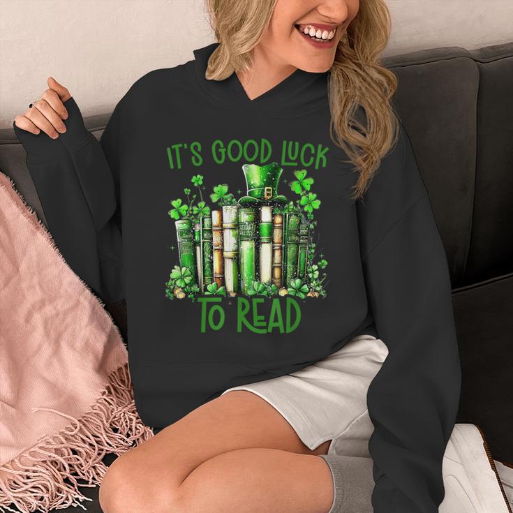 Retro Book Lucky Reading Teacher St Patrick's Day -Adults Small Cotton Blend Polyester Blend Short Sleeve Unisex Hoodie
