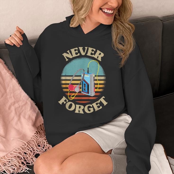 Retro Cassette Player Never Forget Nostalgia Vintage Unisex Hoodie