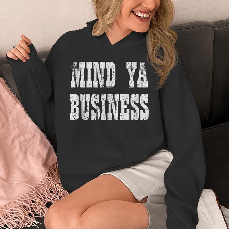 Retro Mind Ya Business Vintage Love Privacy Introvert Unisex Hoodie