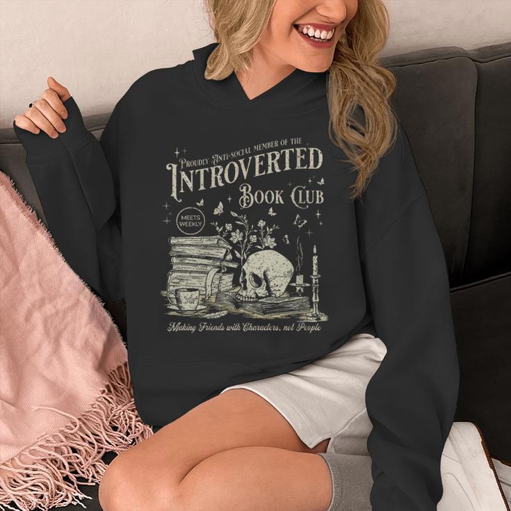 Retro Proud Anti Social Member Of Introverted Book Club Unisex Hoodie