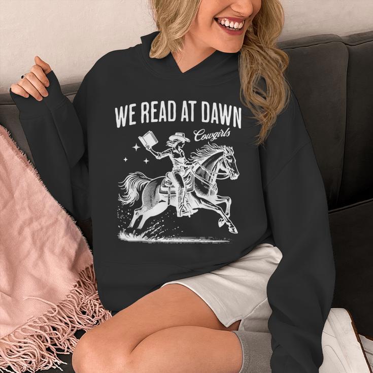 Retro We Read At Dawn Cowgirl Western Librarian Book Lover Unisex Hoodie Retro We Read At Dawn Cowgirl Western Librarian Book Lover Unisex Hoodie
