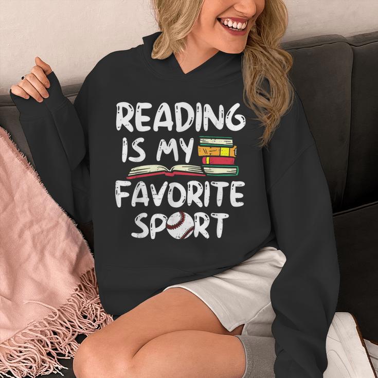 Retro Reading Is My Favorite Sport Baseball World Book Day Unisex Hoodie