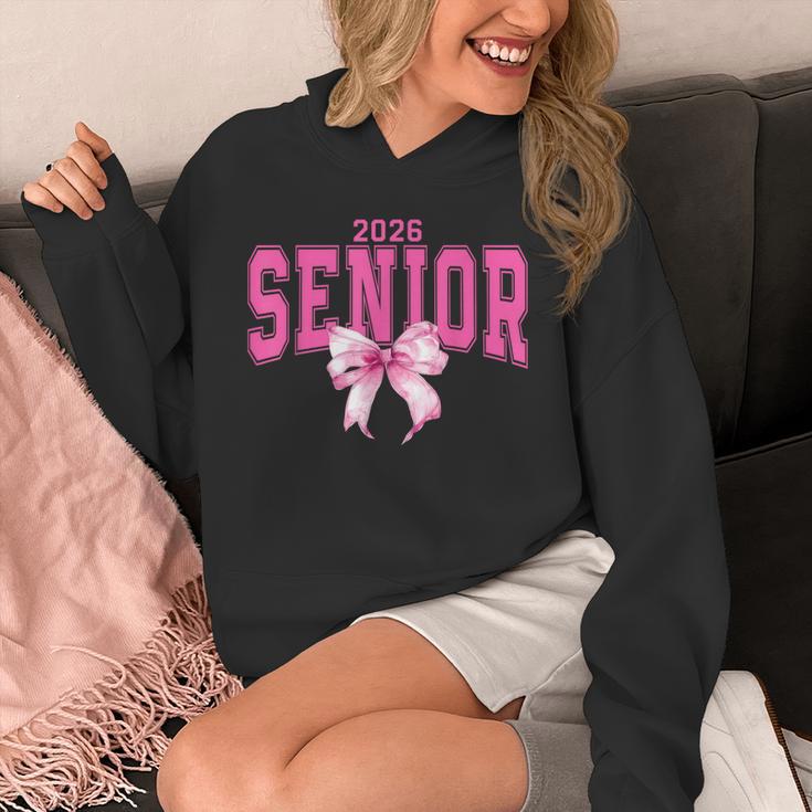 Retro Senior 2026 Class Of 2026 Coquette Pink Bow Graduation Unisex Hoodie
