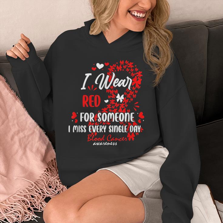 Ribbon Blood Cancer Angel Memory Support Dad Mom Red Unisex Hoodie Ribbon Blood Cancer Angel Memory Support Dad Mom Red Unisex Hoodie
