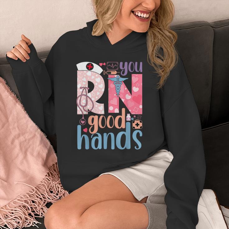 You RN Good Hands Cute Nurse Nursing Student Graduation Unisex Hoodie