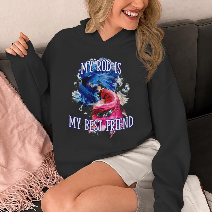My Rod Is My Best Friend Introvert Fishing Antisocial Unisex Hoodie