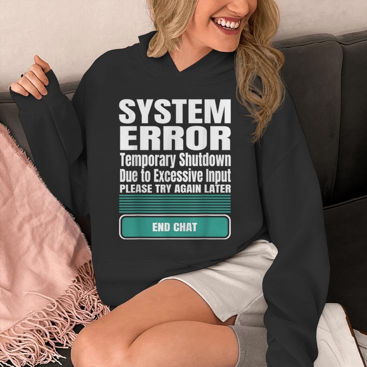 Sarcastic Apparel For Antisocial Introverts System Error Unisex Hoodie Sarcastic Apparel For Antisocial Introverts System Error Unisex Hoodie