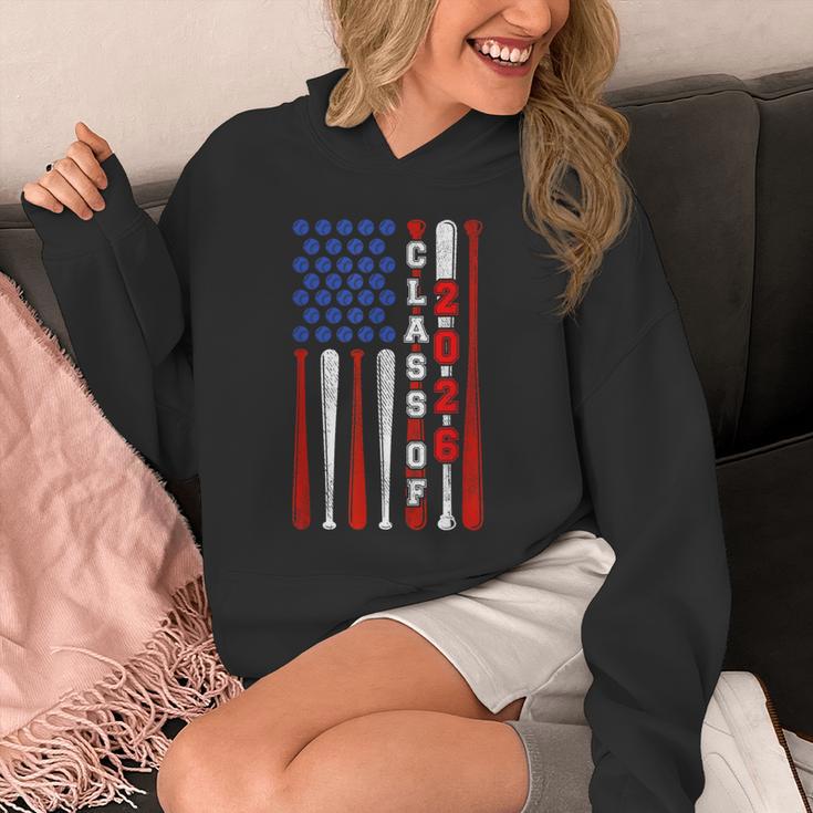 Senior 2026 Baseball American Flag Class Of 2026 Graduation Unisex Hoodie