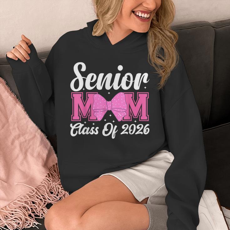 Senior Mom Class Of 2026 Pink Coquette Bow Graduation Unisex Hoodie