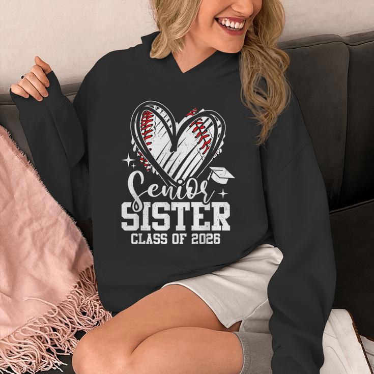 Senior Sister Class Of 2026 Baseball Graduation Heart Unisex Hoodie