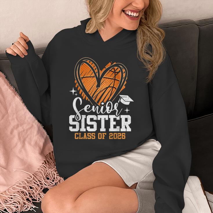 Senior Sister Class Of 2026 Basketball Graduation Heart Unisex Hoodie