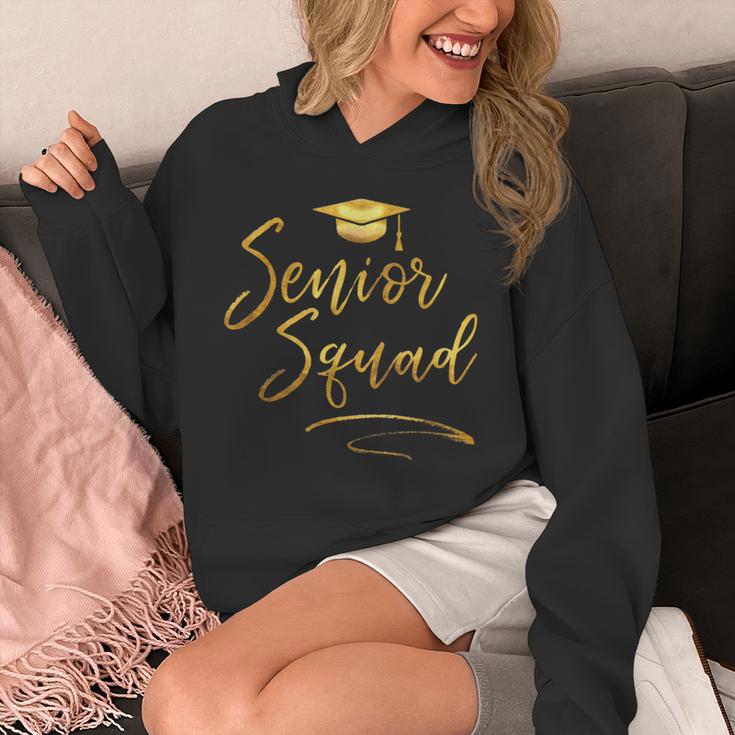 Senior Squad Graduation With Golden Cap Team Unisex Hoodie