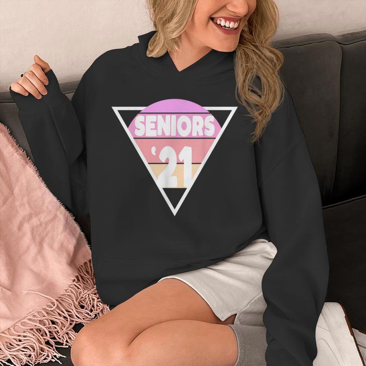 Seniors 2021 For Her Him Retro 21 Graduation Class Unisex Hoodie