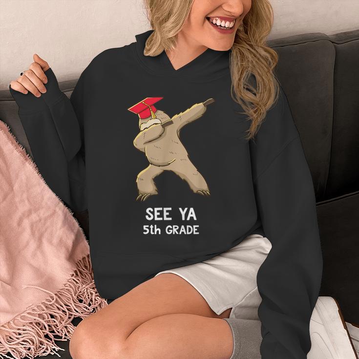 Sloth Dabbing 5th Grade Graduation Shirt Fifth Grade Grad Unisex Hoodie