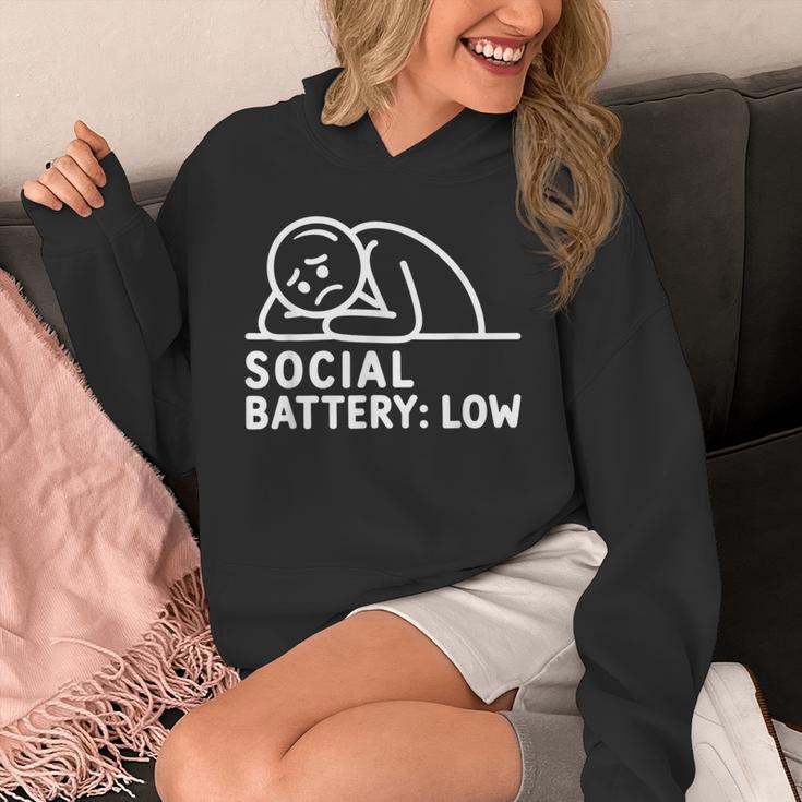 Social Battery Low Apparel Introvert Humor Unisex Hoodie