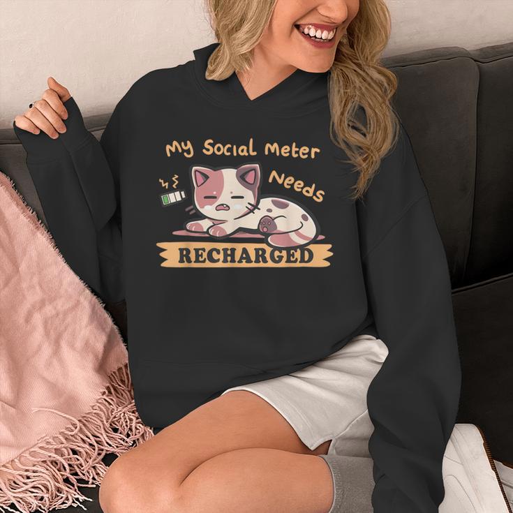 Social Meter Recharge Social Meter For Introverts Unisex Hoodie