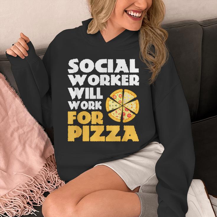 Social Worker Will Work For Pizza Graduation Unisex Hoodie