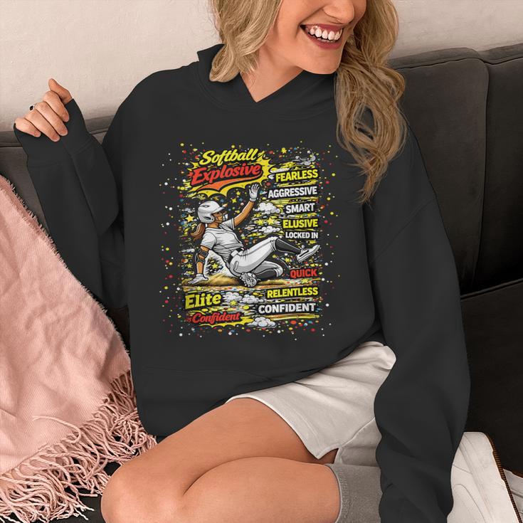 Softball Slider Pop Comic Book Art Best Traits Fast Elite Unisex Hoodie