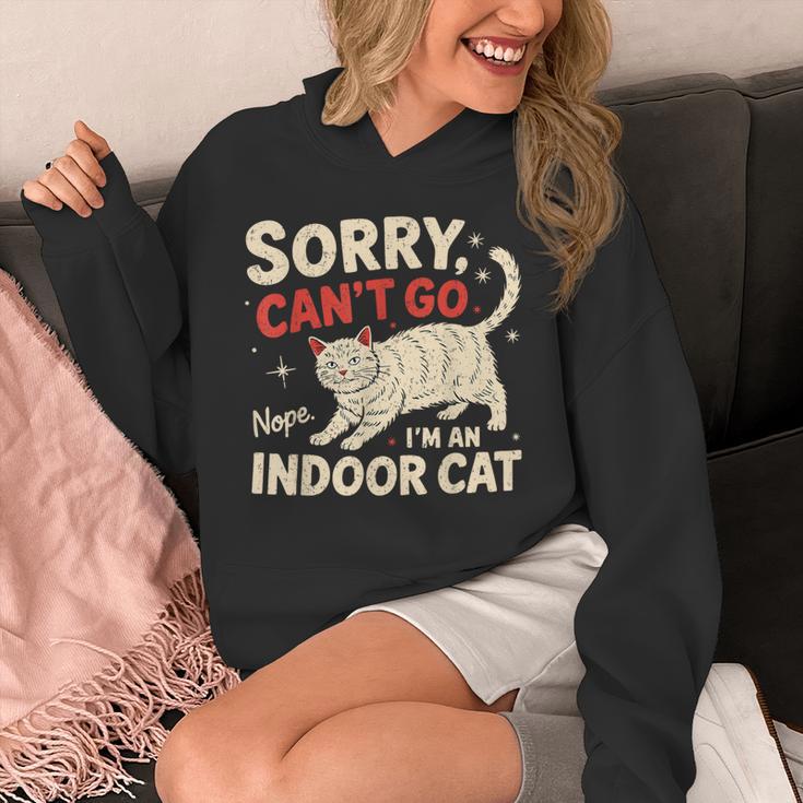 Sorry I Can't Go I'm An Indoor Cat Introvert Cat Owner Unisex Hoodie