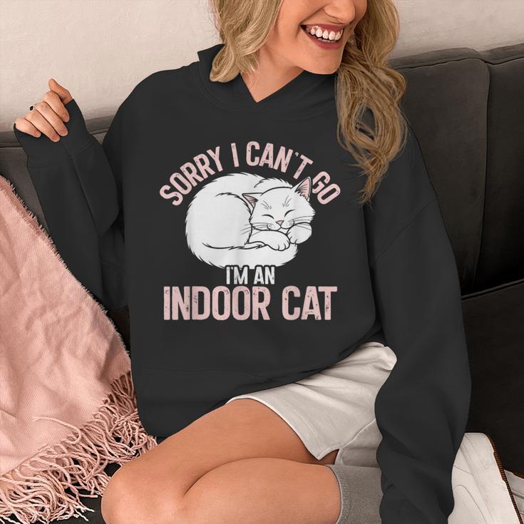 Sorry I Can't Go I'm An Indoor Cat Lazy Humor Introvert Cat Unisex Hoodie Sorry I Can't Go I'm An Indoor Cat Lazy Humor Introvert Cat Unisex Hoodie