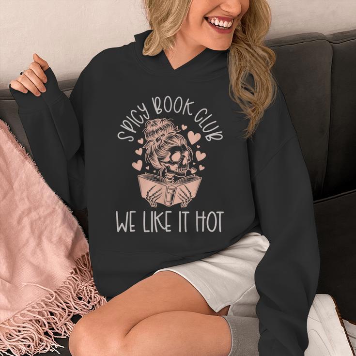 Spicy Book Club Dark Romance Reader Spicy Bookish Skeleton Unisex Hoodie