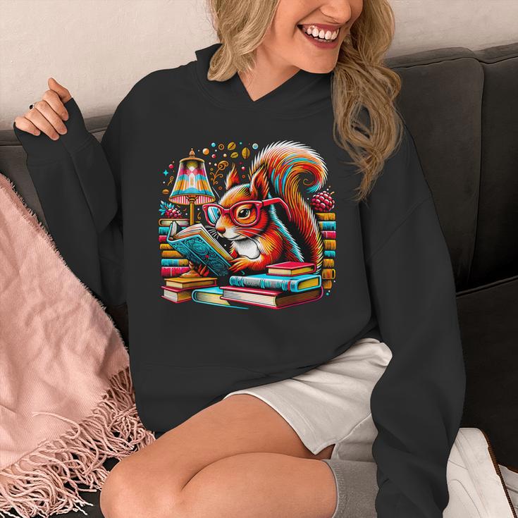 Squirrel Reading a Book Lover Bookworm Unisex Hoodie