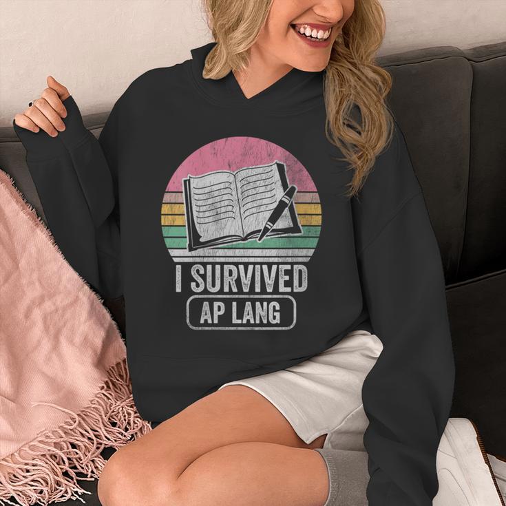 I Survived AP Lang Retro Book Graphic Unisex Hoodie I Survived AP Lang Retro Book Graphic Unisex Hoodie