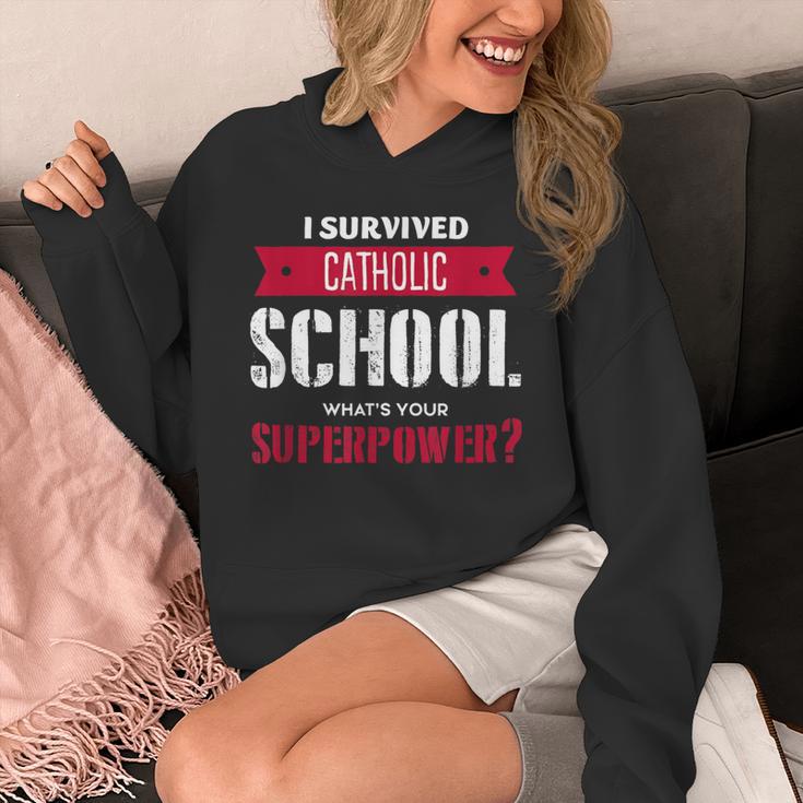 I Survived Catholic School Shirt Catholic Graduation Unisex Hoodie