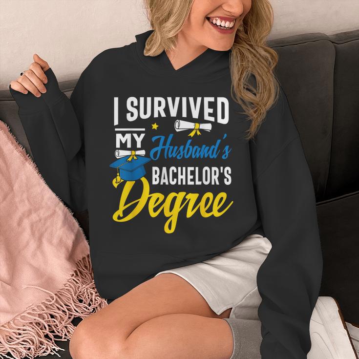 i Survived My Husbands Bachelors Degree Graduation Gifts Unisex Hoodie