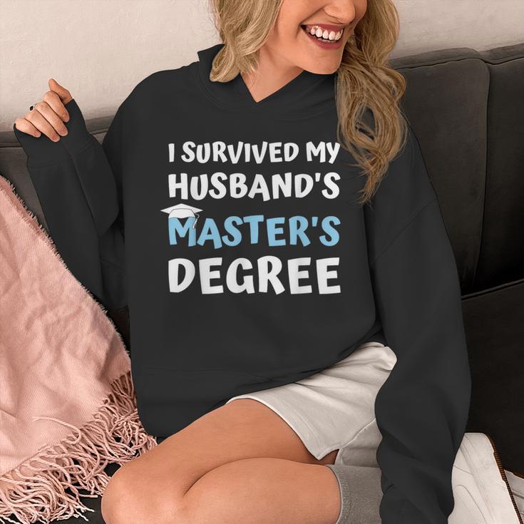 i Survived My Husbands Masters Degree College Graduation Unisex Hoodie