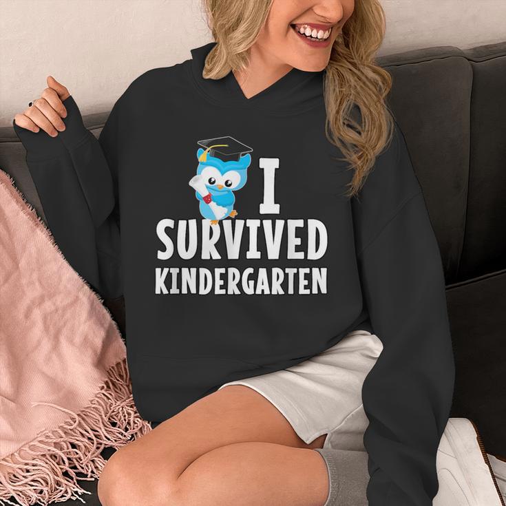 I Survived Kindergarten Graduation Kids Owl Grad Unisex Hoodie
