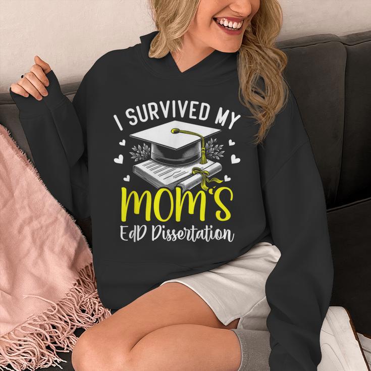 i Survived My Mom's EdD Dissertation Graduation Mom EdD Unisex Hoodie