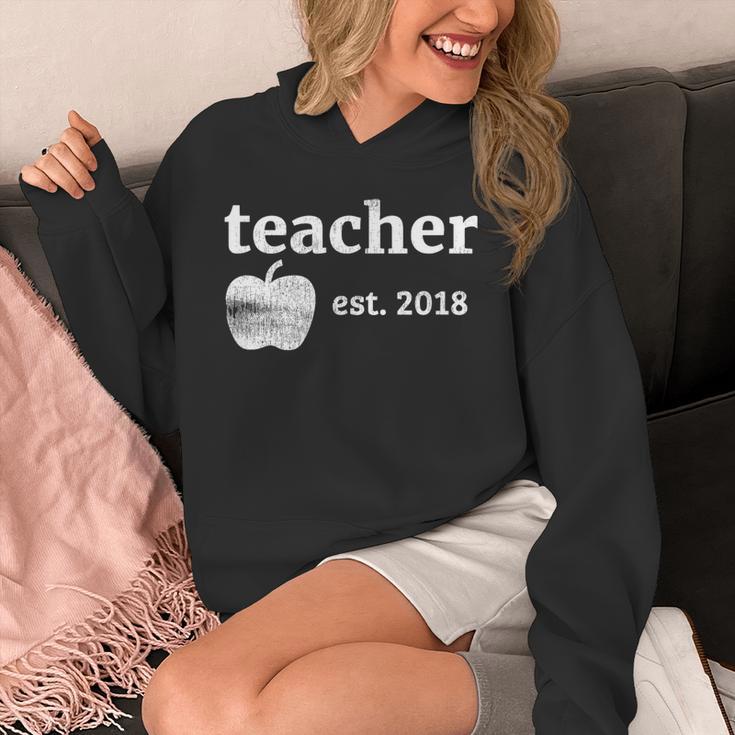 Teacher Est 2018 Vintage Graduation Unisex Hoodie