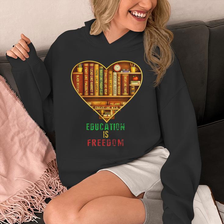 History Education Is Freedom Books Black History Heart Unisex Hoodie