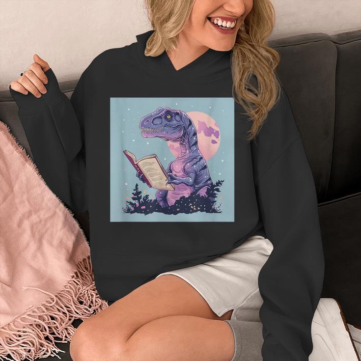 Trex Reading Book Dinosaur Unisex Hoodie