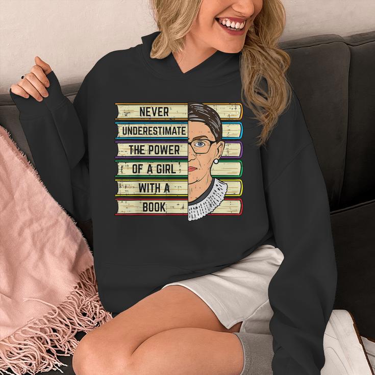 Never Underestimate Girl Read Book Reading Librarian Women Unisex Hoodie