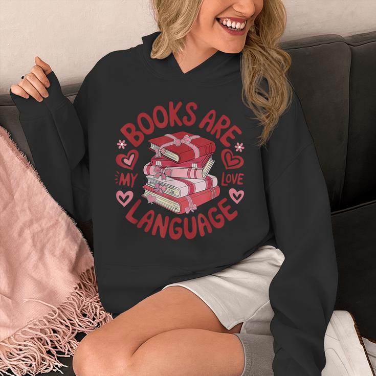 Valentine Book Lover Books Are My Love Language Women Girl Unisex Hoodie Valentine Book Lover Books Are My Love Language Women Girl Unisex Hoodie