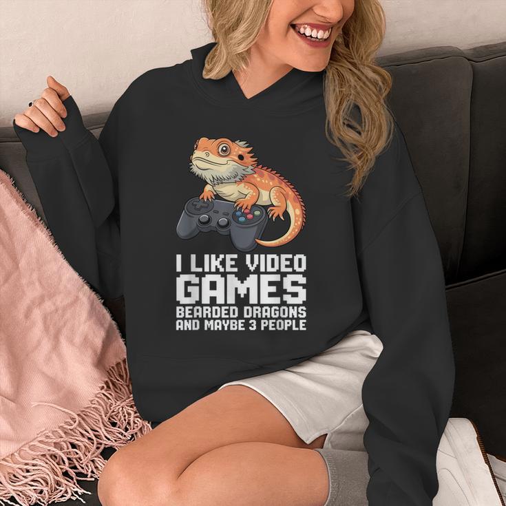 I Like Video Games Bearded Dragon Gamer Introvert Mood Unisex Hoodie