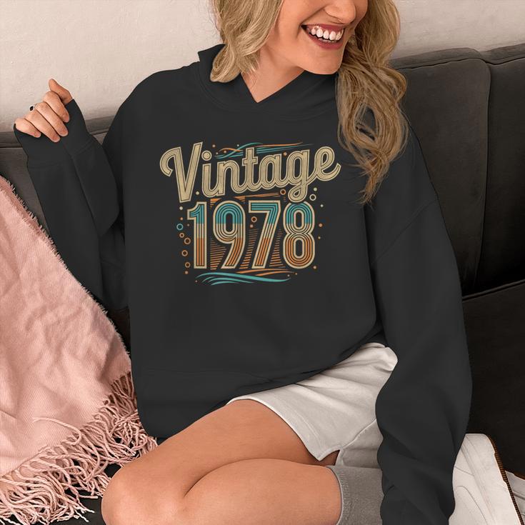 Vintage 1978 Retro Year Groovy 70s For Dad Nostalgia Unisex Hoodie