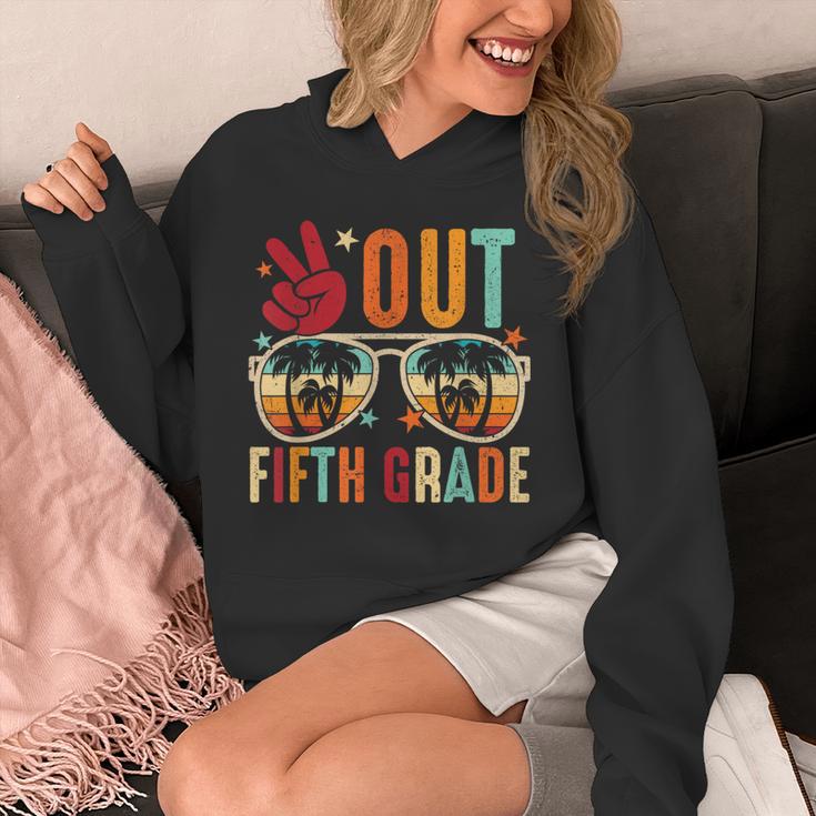 Vintage Peace Out 5th Grade Graduation Last Day Of School Unisex Hoodie