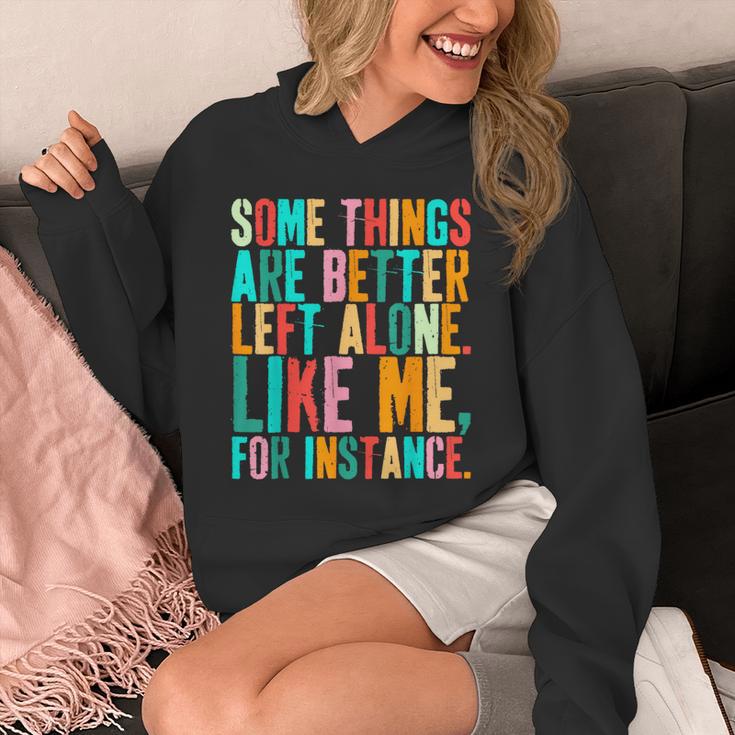 Vintage Some Things Are Better Left Alone Introverts Unisex Hoodie