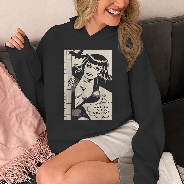 Vintage Vampire Bat Vampire Pin Up Girl Horror Comic Book Unisex Hoodie Vintage Vampire Bat Vampire Pin Up Girl Horror Comic Book Unisex Hoodie