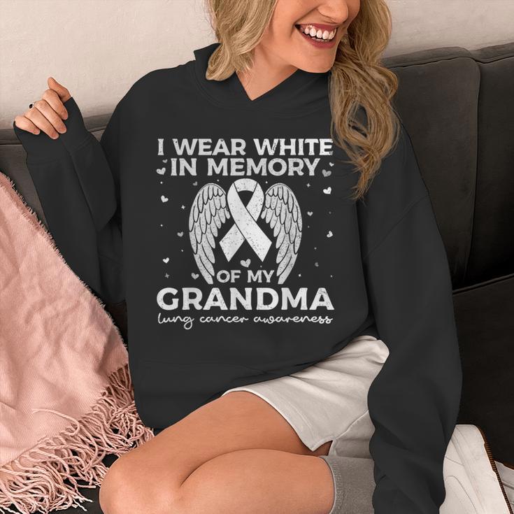 I Wear In Memory Of My Grandma Lung Cancer Awareness Unisex Hoodie I Wear In Memory Of My Grandma Lung Cancer Awareness Unisex Hoodie